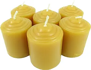 Beeswax Candle Works, 10-Hour Votives (Pack of 12) 100% USA Beeswax