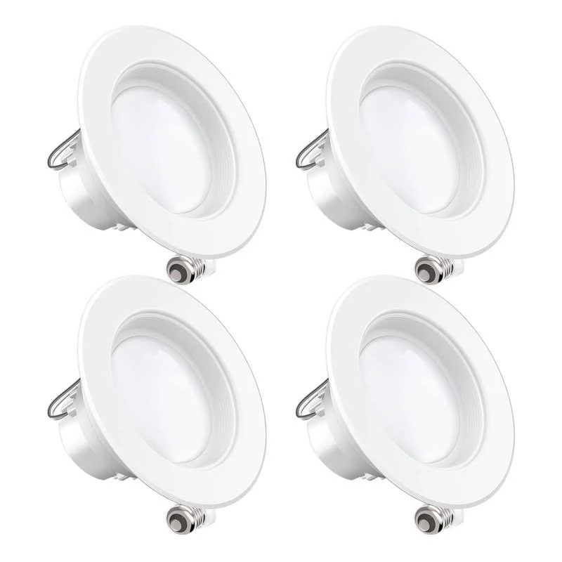 Sunco Lighting 4 Pack Retrofit LED Recessed Lighting 4 inch, 6000K Daylight ...