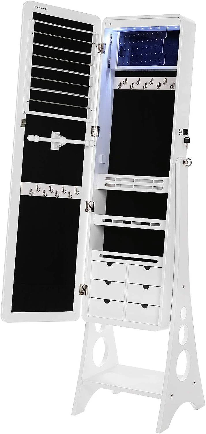 Hives and Honey Aria Jewelry Armoire, White