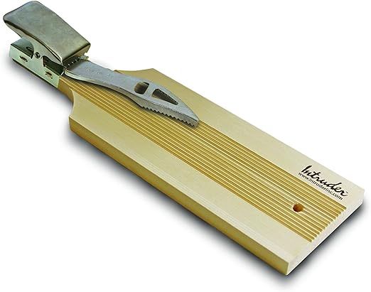 INTRUDER Fish Fillet Board with Clamp, Includes Fish Scaler, Hardwood, 18-inches, Made in The USA