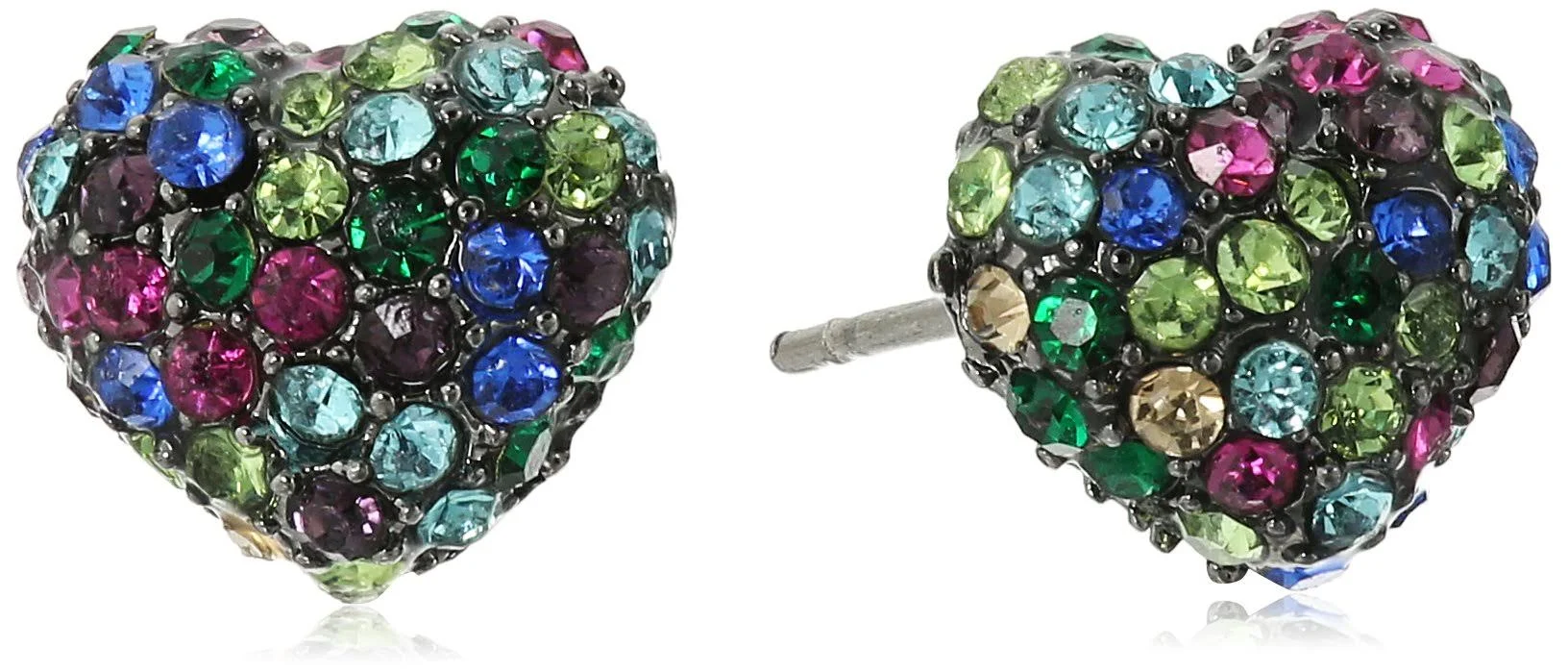 Betsey Johnson heart post earrings