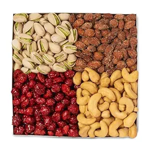 Nuts.com Mixed Nut Sampler – Variety Snack Box for Fall, Thanksgiving, Christmas, and Holiday Gifts – 1.25Lb Gift Package Includes Pistachios, Peanuts, Hickory Smoked Almonds, Roasted and Salted Cashews