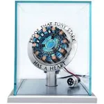 New Version 1:1 Iron Man Arc Reactor MK1,with LED Light, Tony Stark has a Heart Touch Sensitive, No Remote Control Required,Totally Easy Assembly ,USB Interface (with Display Case)