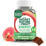 The Secret Nature of Fruit Energy Fruit Powered Watermelon Guava Vitamin Chews ...