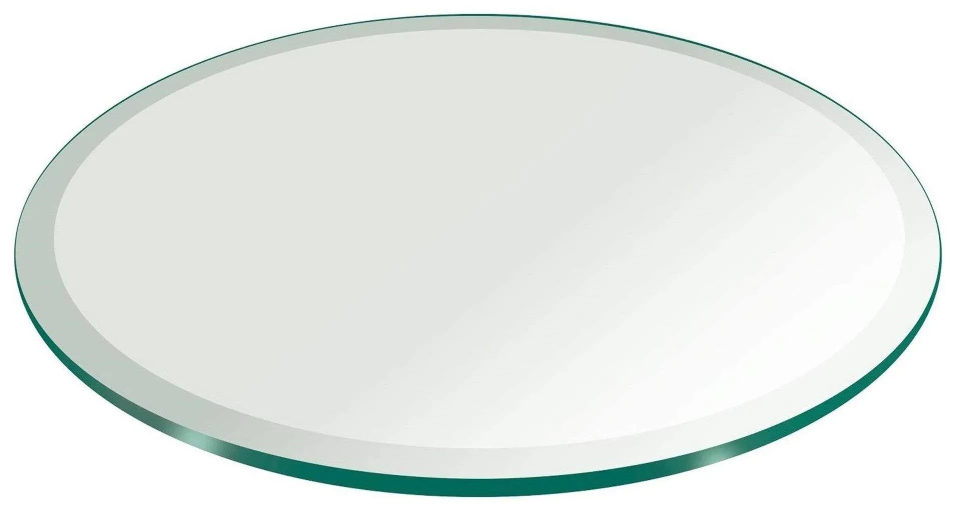 15" Inch Round Glass Table Top 3/8" Thick Tempered Beveled Edge by Fab Glass and Mirror