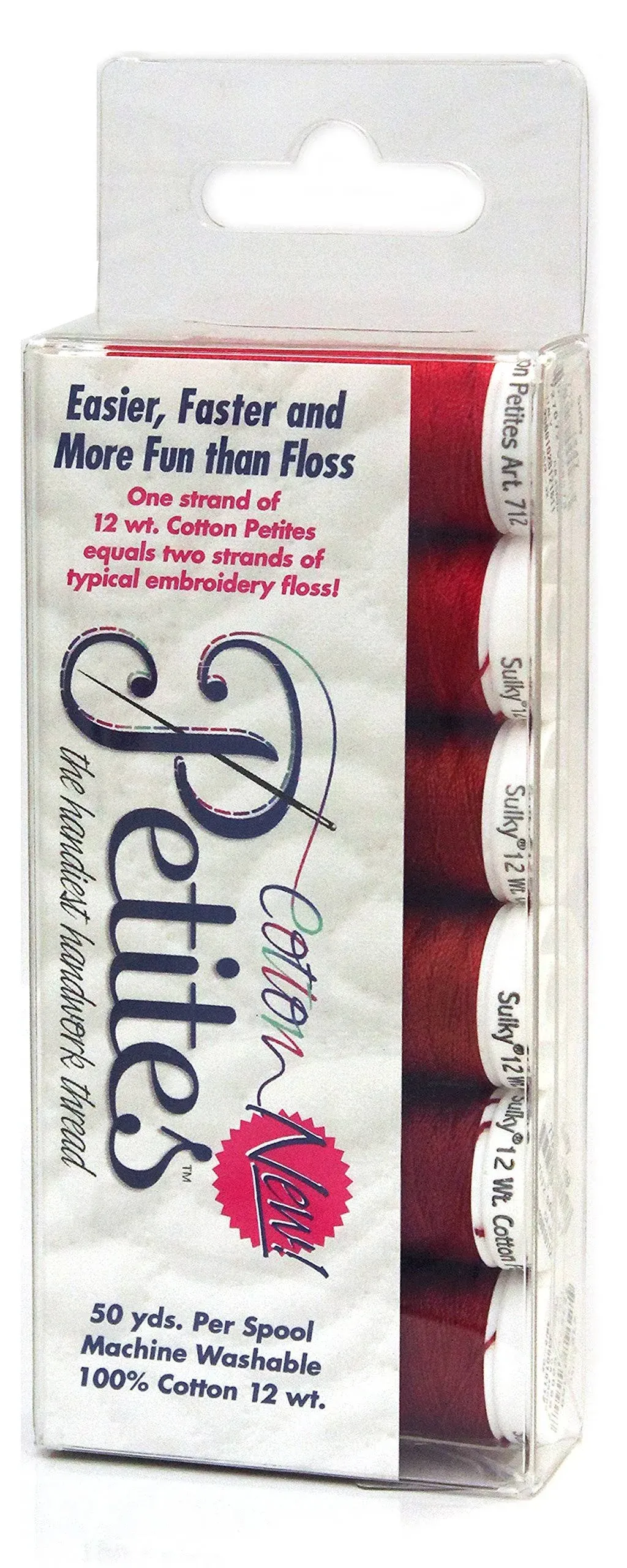 Sampler 12Wt Cotton Petites, Redwork Assortment, 6-Pack