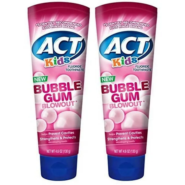 Act Kids Toothpaste, Bubble Gum Blowout - 4.6 oz