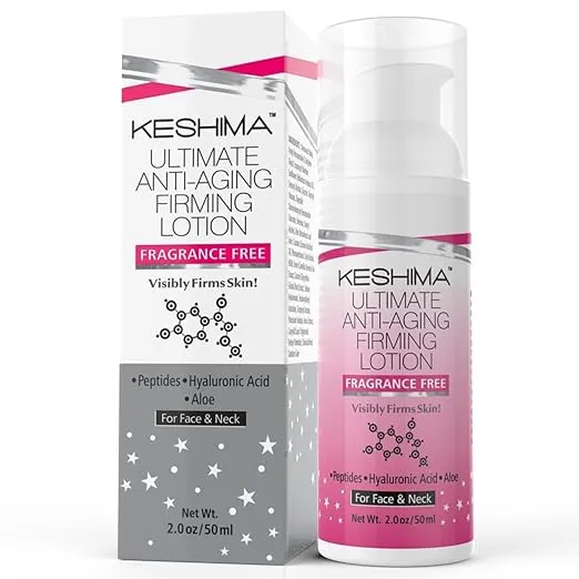 Keshima Face & Neck Firming Cream - Fragrance Free - Tightens Loose and Sagging ...