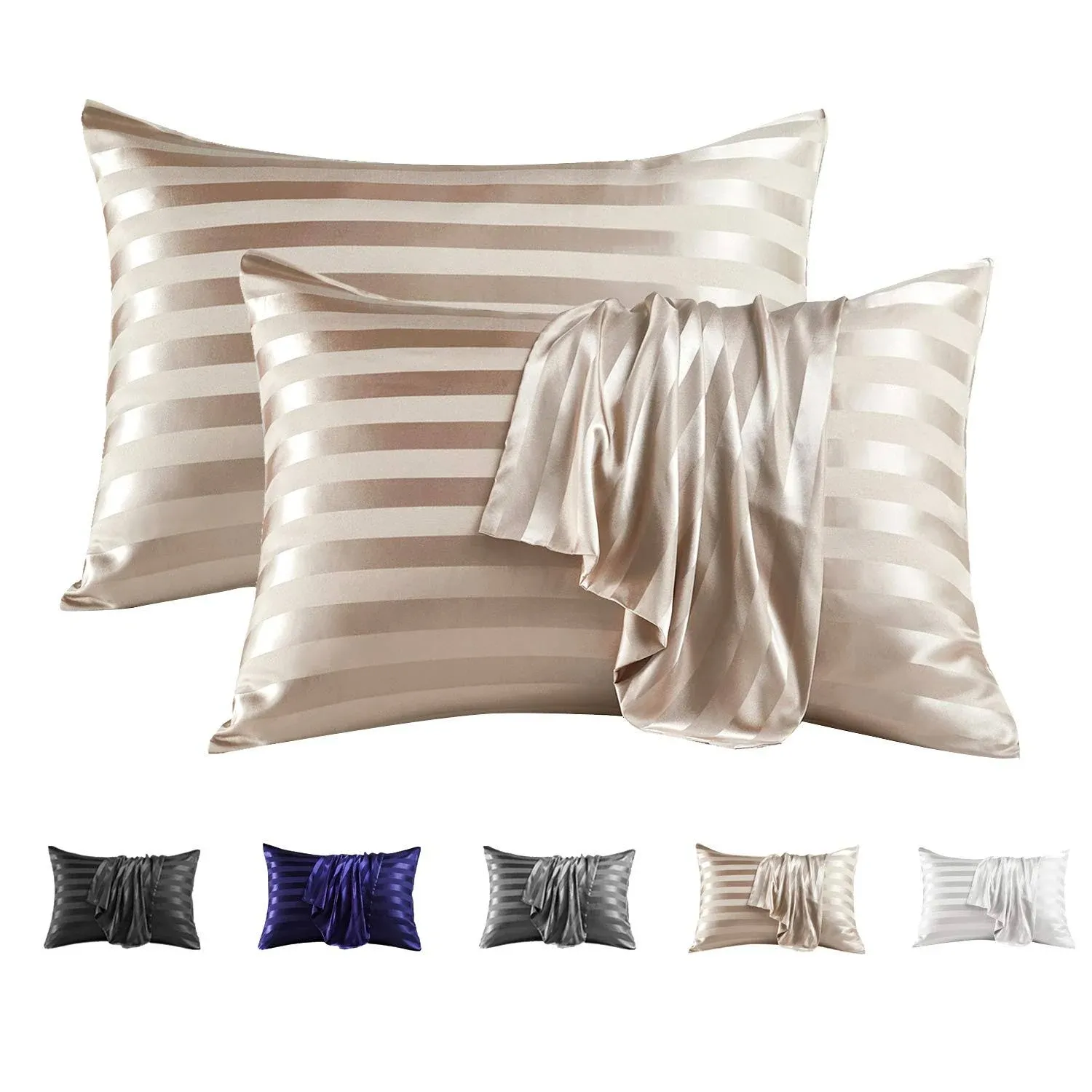 MR&HM Satin Pillowcase Set of 2