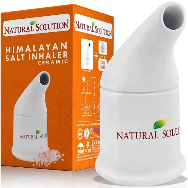 Natural Solution Himalayan Salt Inhaler Ceramic with Himalayan Pink Salt