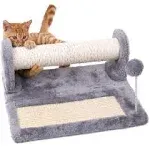 Pawz Road Cat Scratching Post and Pad, Sisal-Covered Scratch Posts and Pads with Play Ball Great for Kittens and Cats