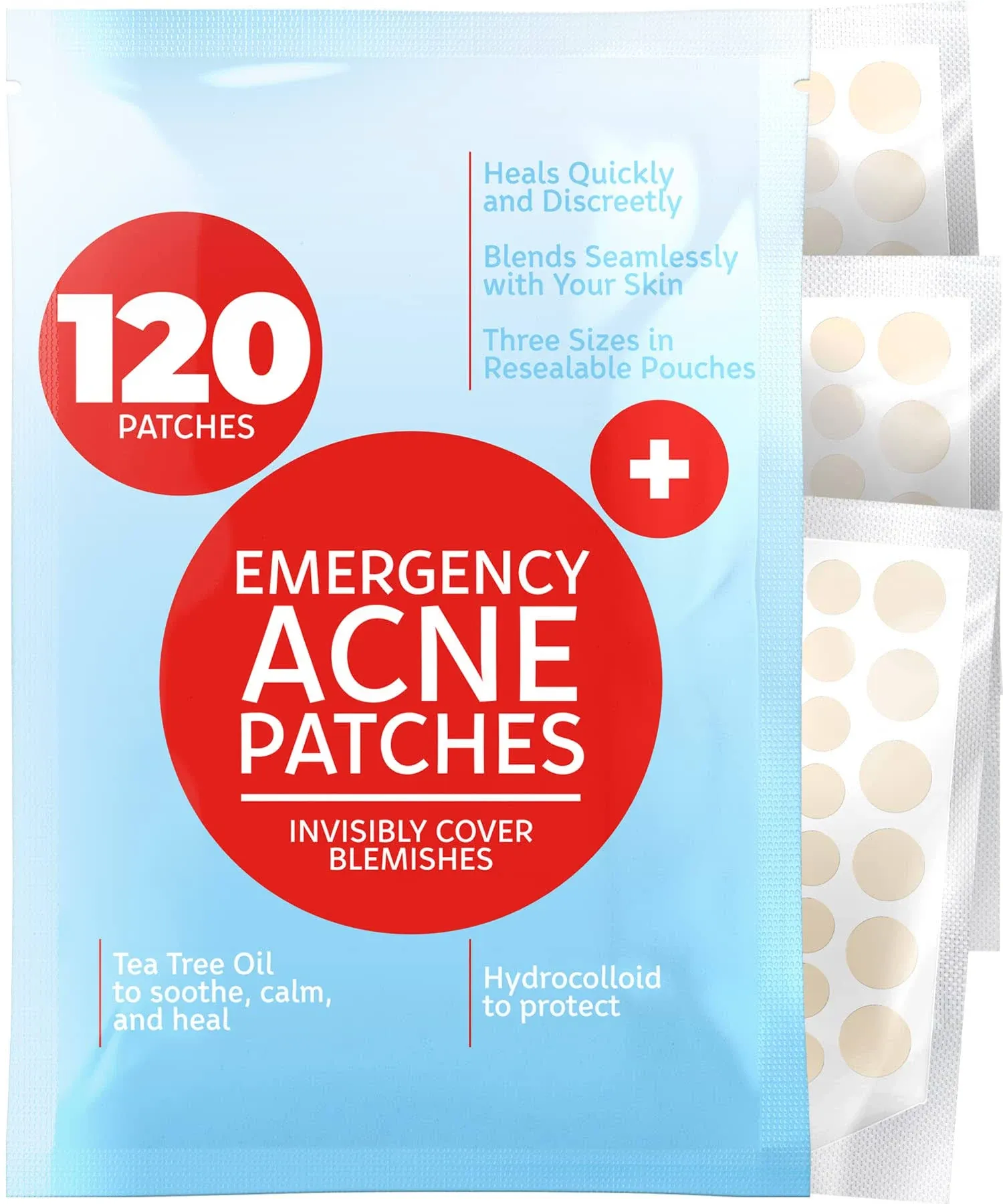 KEYCONCEPTS Pimple Patches (120 Pack), Salicylic Acid Acne Patches with Tea Tree Oil - Pimple Patches for Face - Zit Patch and Pimple Stickers - Salicylic Acid Acne Dots for Acne - Zit Patches