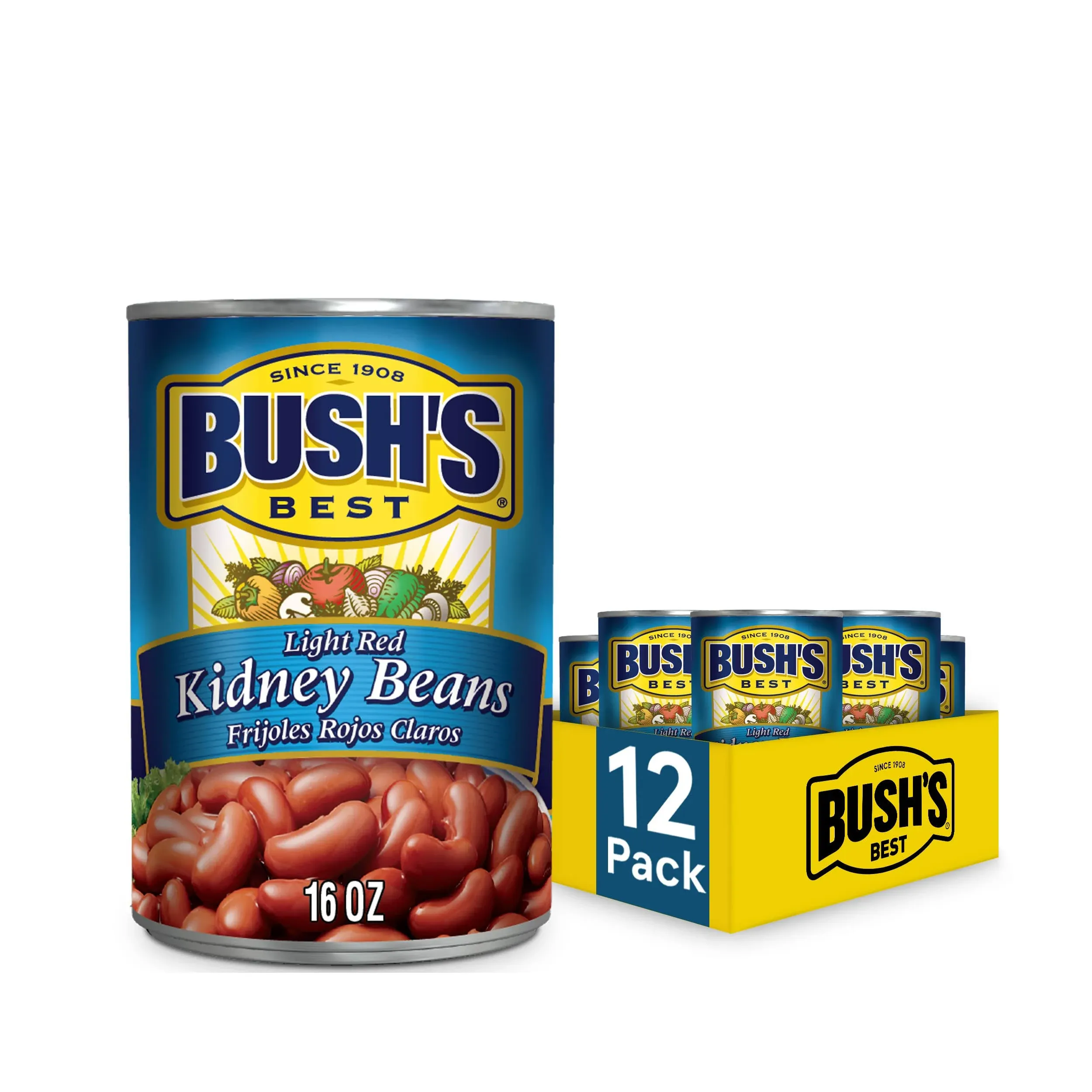 Bushs Best Kidney Beans, Light Red - 16 oz