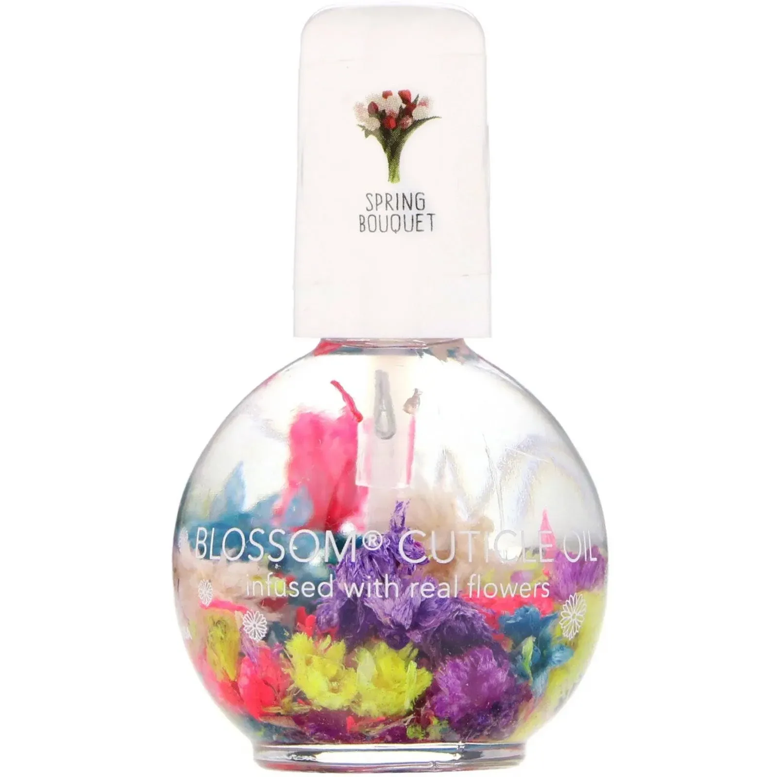 Blossom Scented Cuticle Oil, Infused with Real Flowers, Hydrating, Moisturizing, Strengthening, Made in USA, 0.5 fl. oz, Spring Bouquet