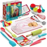 Baketivity 31 Piece Kids Cooking and Baking Set with Recipe Cooking Cards Kids Cooking Set with Real Baking Tools for Kids Ages 6 and Up - Ultimate