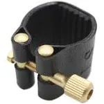 Andoer Artificial Leather Compact Durable Ligature Fastener for Alto Sax Saxophone Rubber Mouthpiece B4Q060