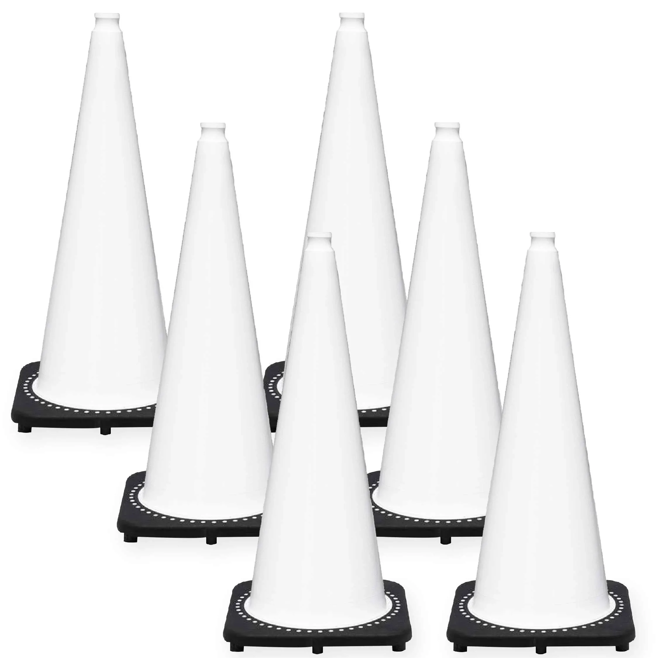 Mr. Chain 28" White Traffic Cones (6-pack)