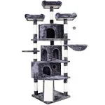 Hey-brother XL Size Cat Tree 73.4 inch Cat Tower with 3 Caves 3 Cozy