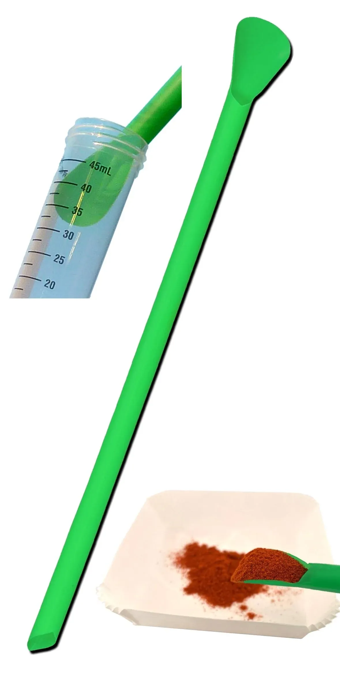 LevGo® 17241 Macro smartSpatula® Disposable Multipurpose Laboratory Spatula, PP, 310 x 11 mm (150 spatulas per Pack). Look for The V at The Neck.