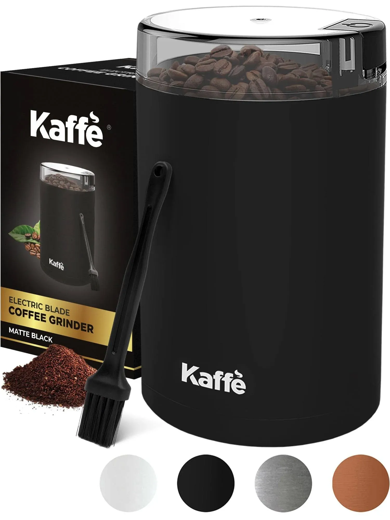 Kaffe KF2050 Electric Coffee Grinder - 14 Cup (3.5oz) with Cleaning BR