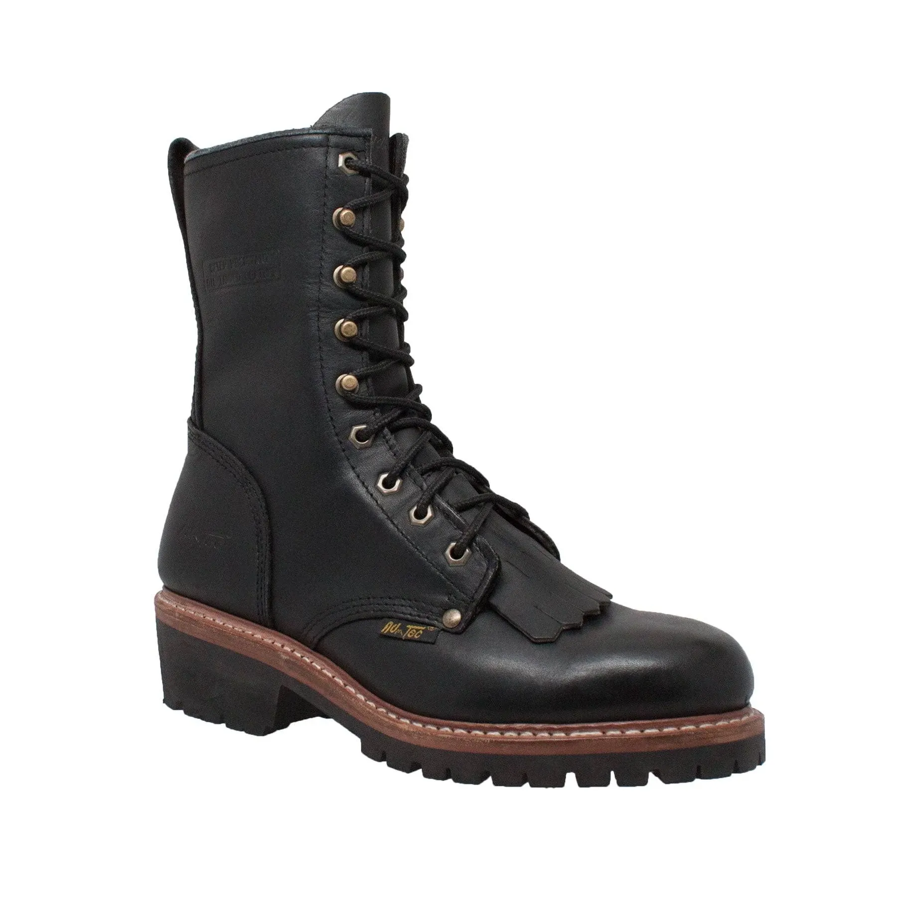 AdTec Mens 10 Fireman Logger Black