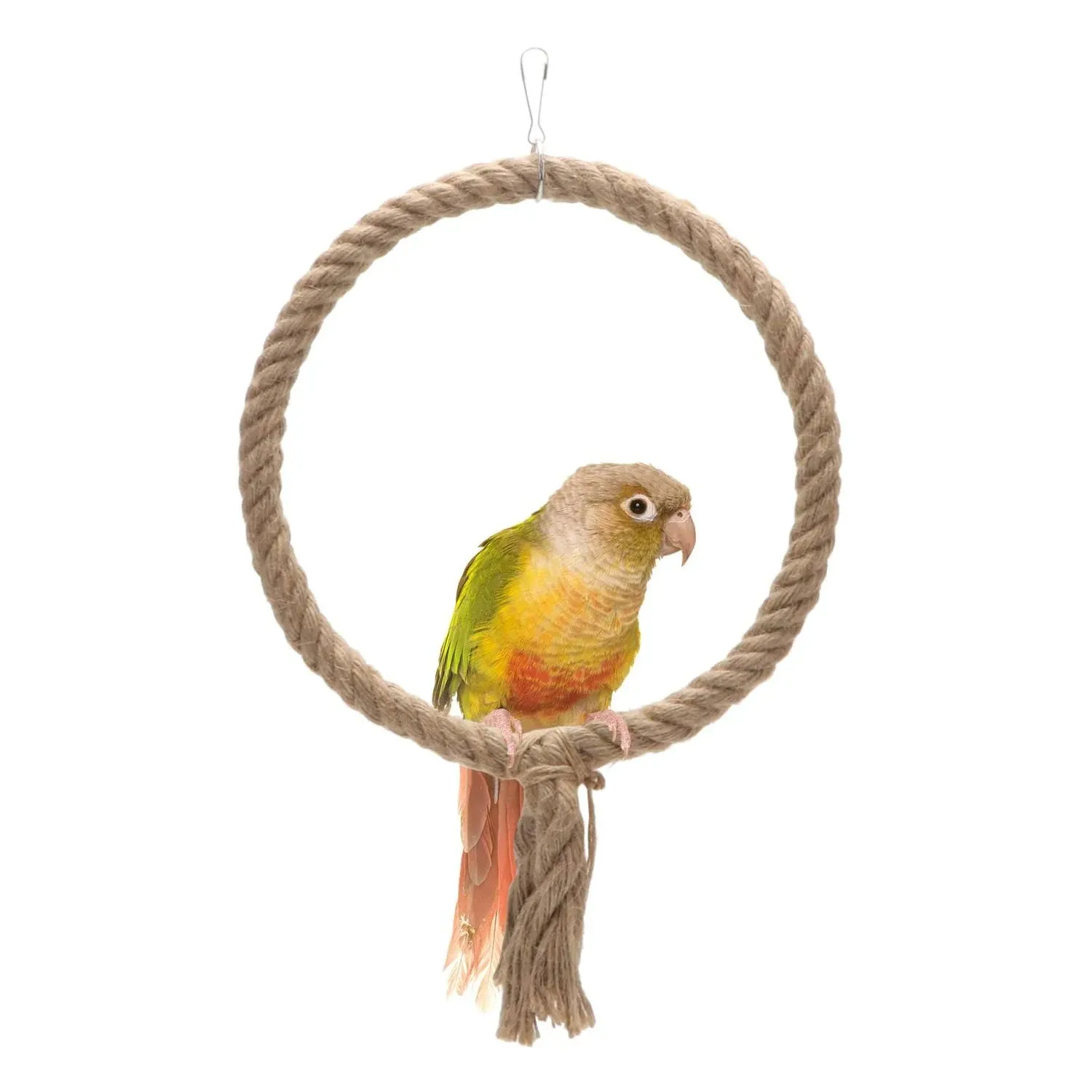 Bird Rope Swing Toy Parrot Climbing Perch Stand for Cockatiel Conure Cockatoo...