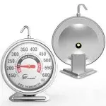 Oven Thermometer 3&#034; Easy Read Dial Stainless Steel