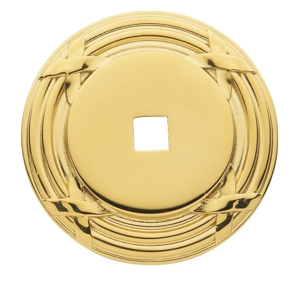 Baldwin 4613-030-BIN Round Edinburgh Cabinet Back Plate Polished Brass 86II