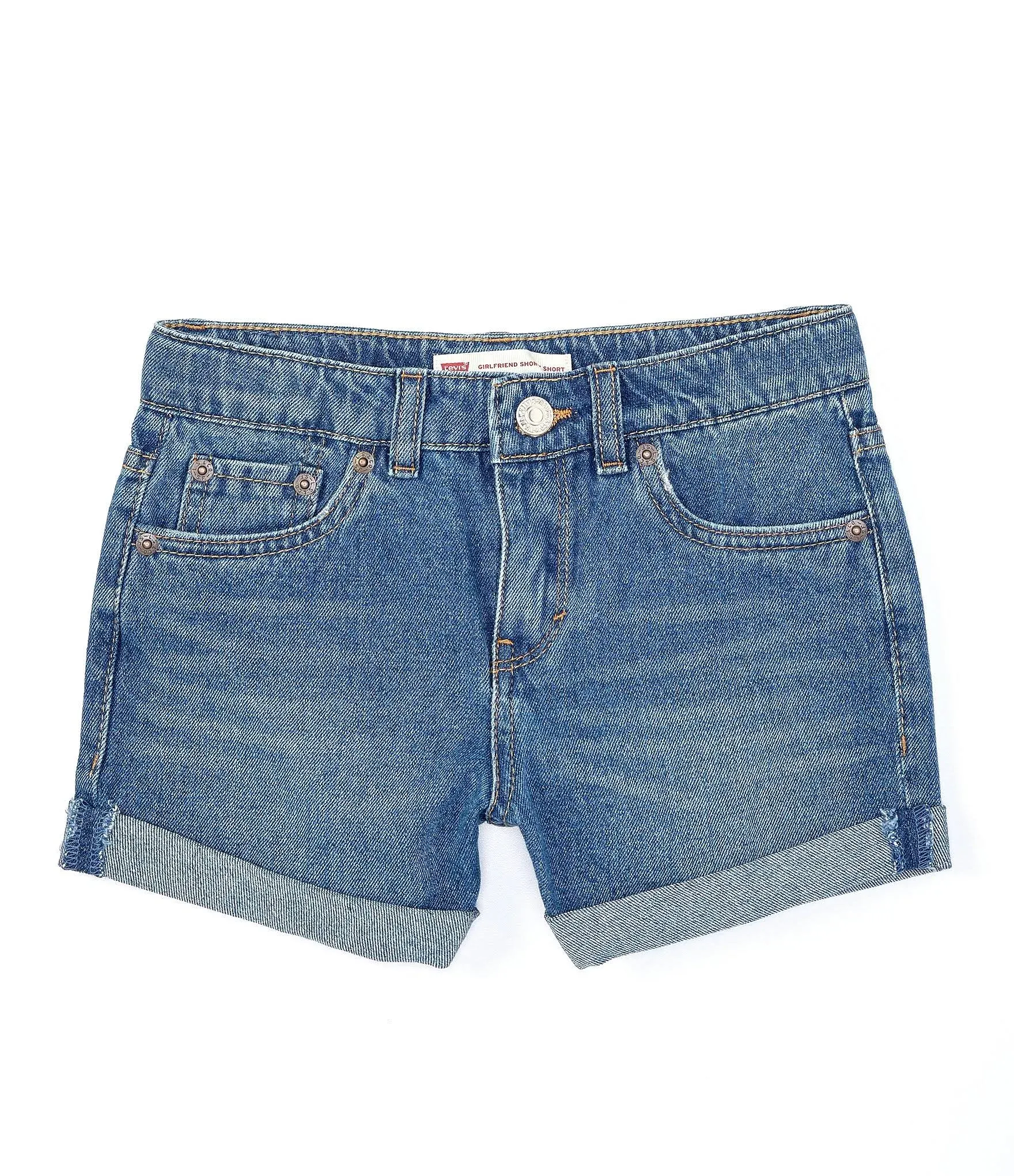 Levi's Big Girls Denim Girlfriend Shorty Shorts - Blue - 16