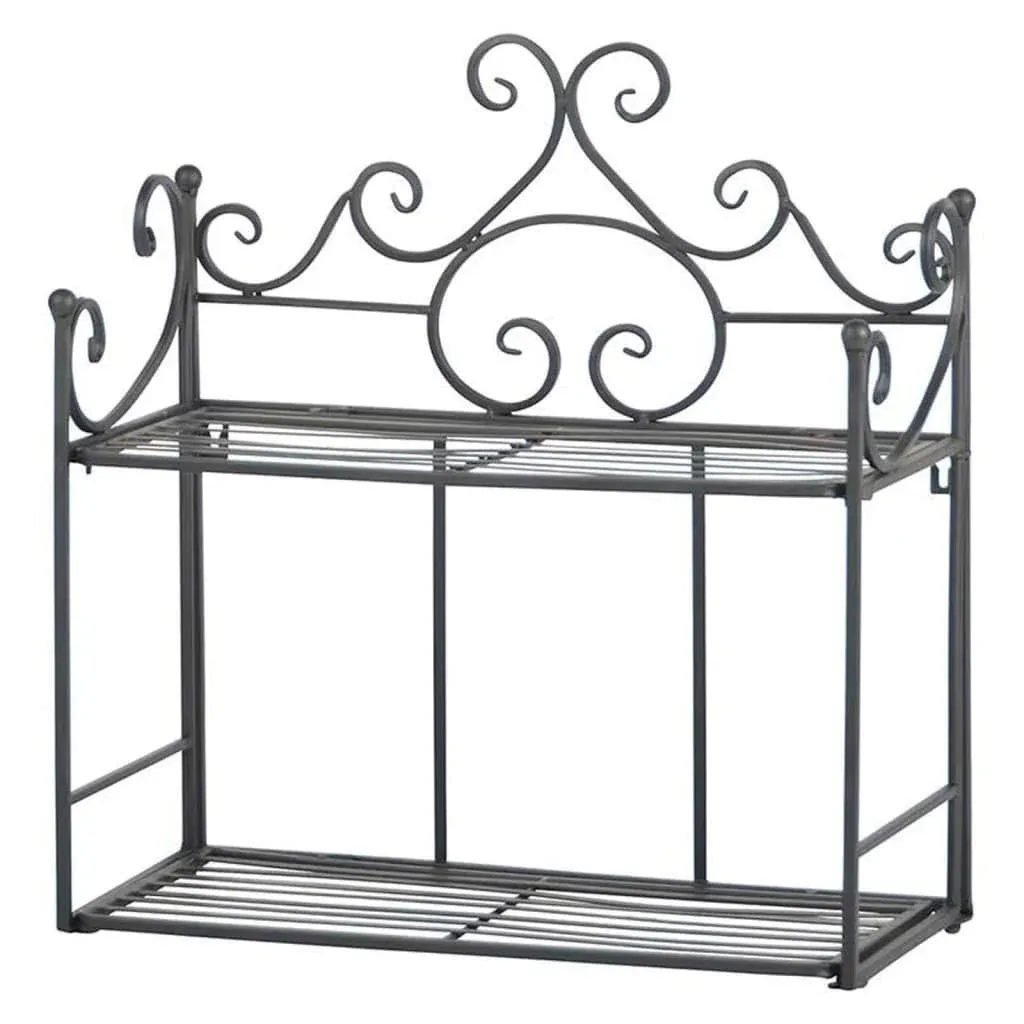 Cerrar Wide Wall Iron Etagere, Black