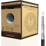 Mediabridge Broadband Coaxial Cable (250 Feet, Black) - Convenient Pull-Out Box ...