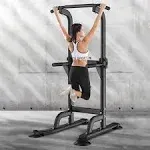 Sogespower Power Tower Dip Station Pull Up Bar for Home Gym Adjustable Height Strength Training Workout Equipment