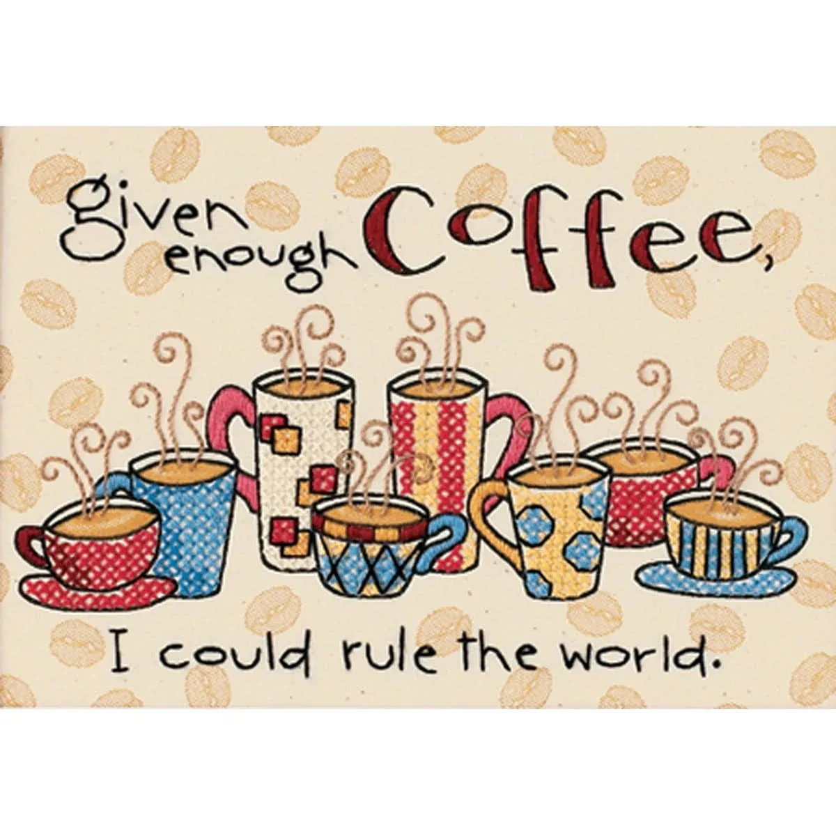 Dimensions Enough Coffee Stamped Cross Stitch Kit, 5" x 7"