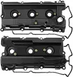 A-Premium Pair [2] Left Right Engine Valve Covers, with Gasket & Oil Filler Cap, Compatible with 2005-2019 Nissan - Frontier, Pathfinder, Xterra, NV1500, NV2500, NV3500 - V6 4.0L VQ40DE