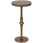 Stratton Rustic Pedestal Table, Rustic Brown/Black 12x12x26 - Traditional - Side Tables And End Tables - by Uniek Inc. | Houzz