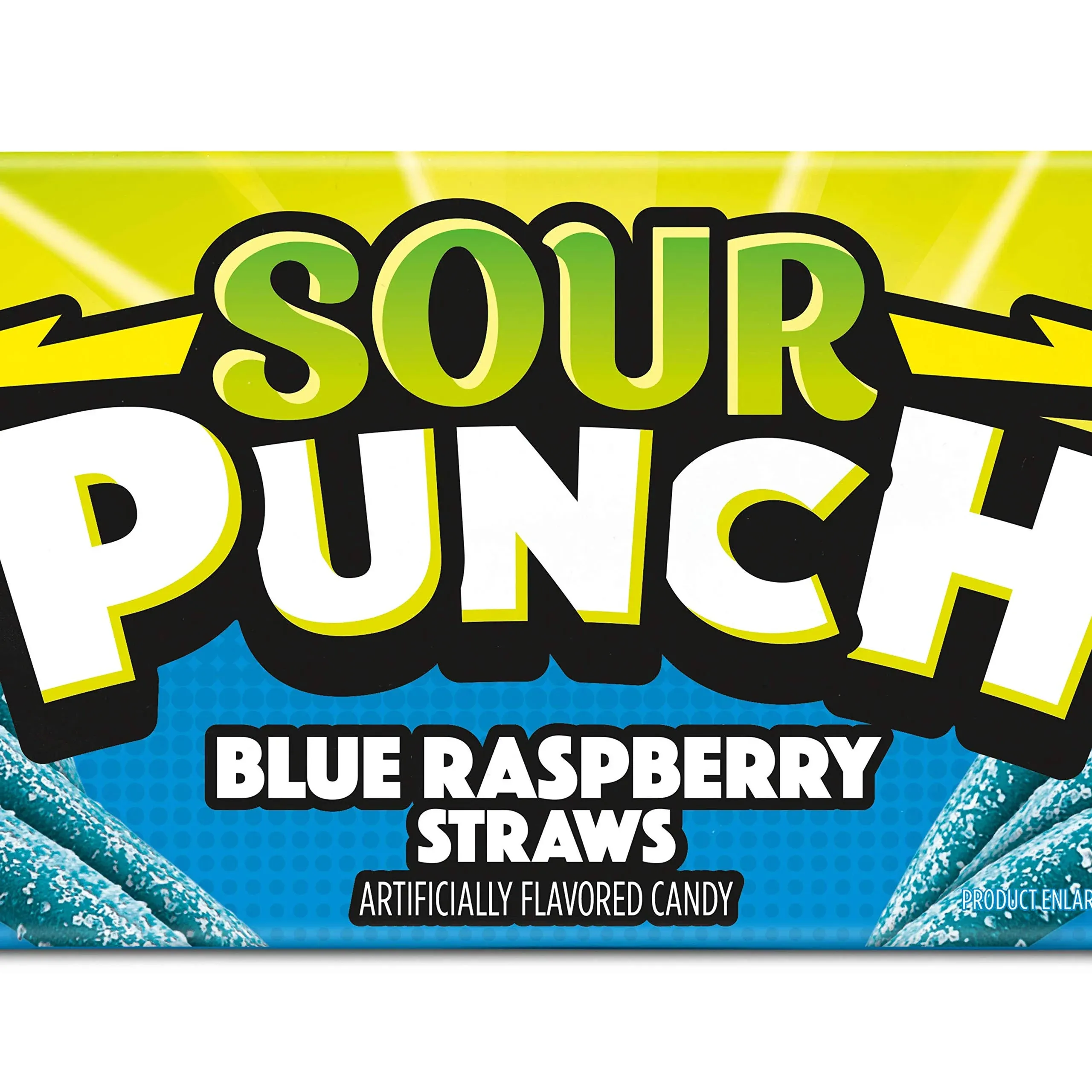 Sour Punch Straws, Sweet & Sour Flavored Soft, Chewy Candy, Tray, Blue Raspberry , 2 Ounce (Pack of 24)