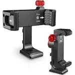 Metal Phone Tripod Mount with 3 Cold Shoes &amp; 1/4&#034; Arca Port, 360° Rotation Ce...