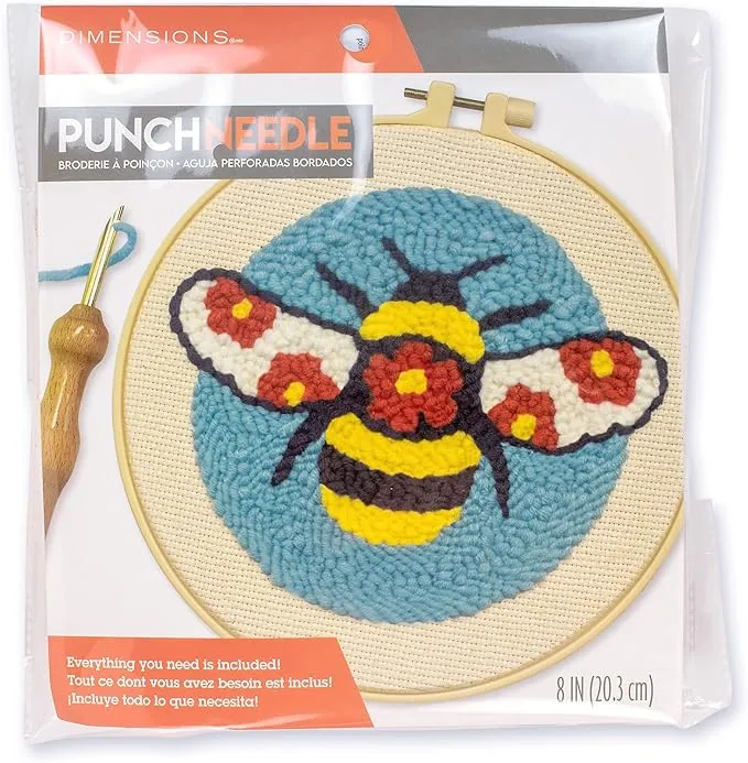 NEW Dimensions Punch Needle kit Bee 8”