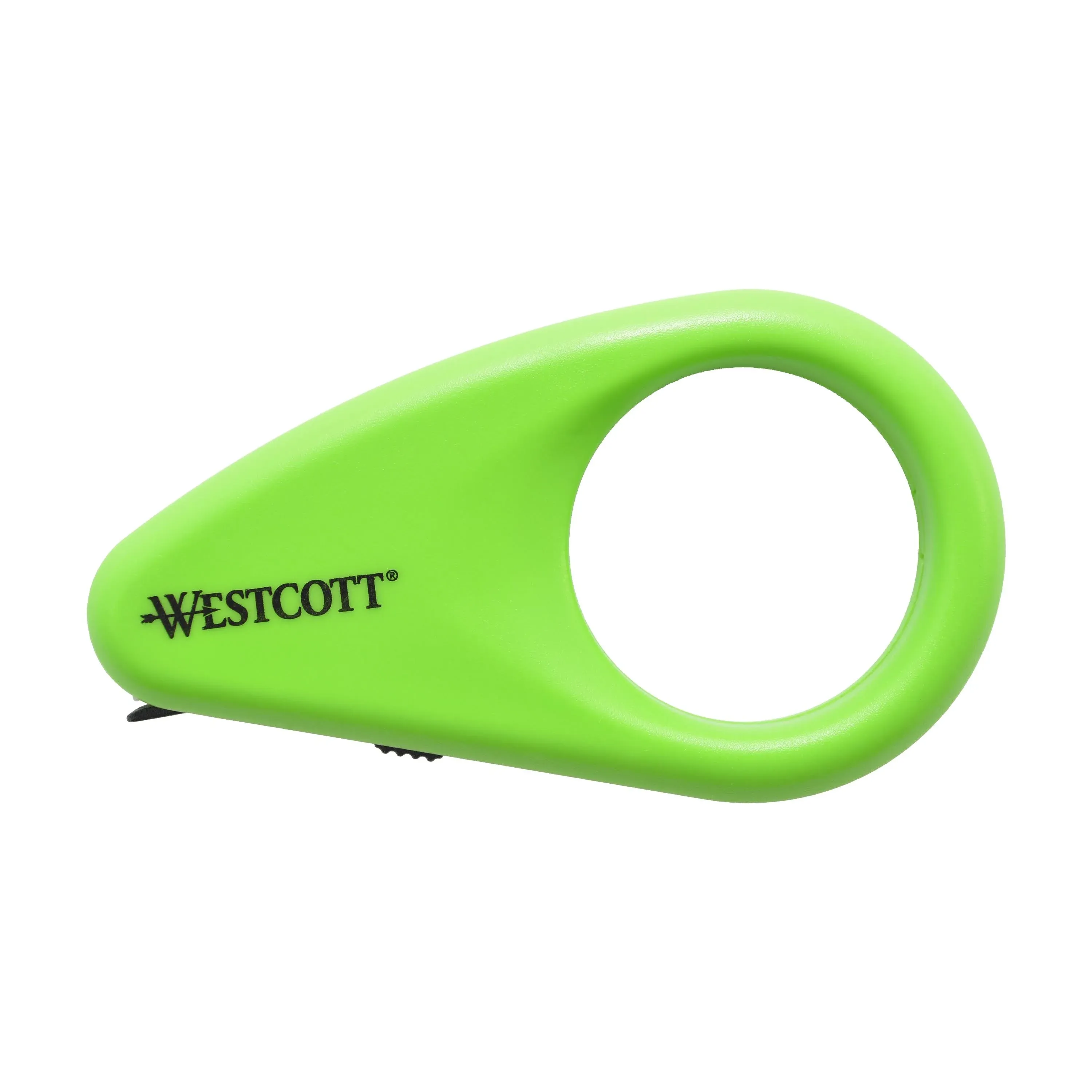 Westcott Compact Safety Ceramic Blade Box Cutter, 2.25", Fixed Blade, Green