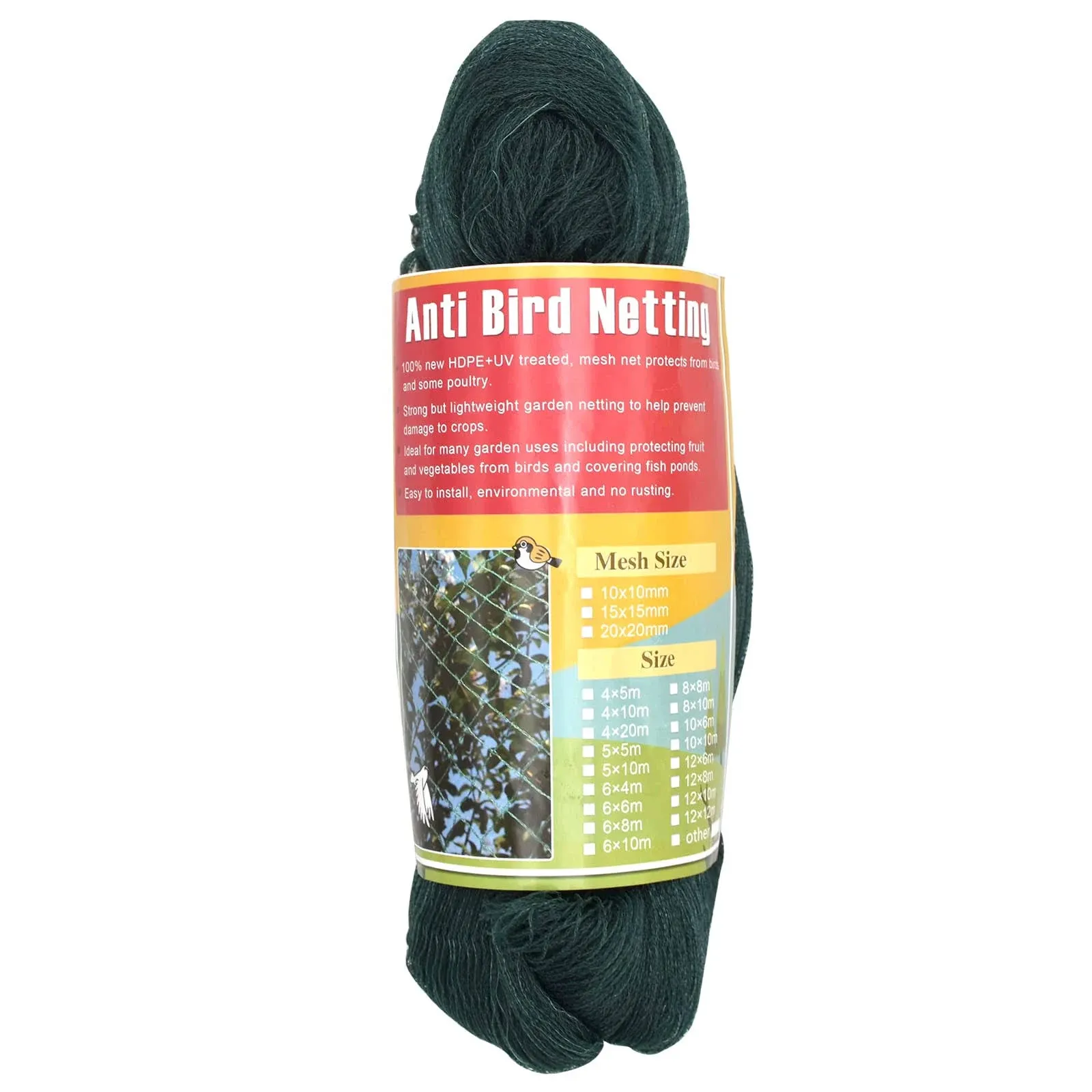 Bird Netting 25&#039;x50&#039; with 1&#034; Square Mesh Bird Net Garden Netting for 25*50ft