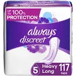 Discreet Sensitive Bladder Protection Pads, Maximum, Extra Long - 3 pack, 39 count each