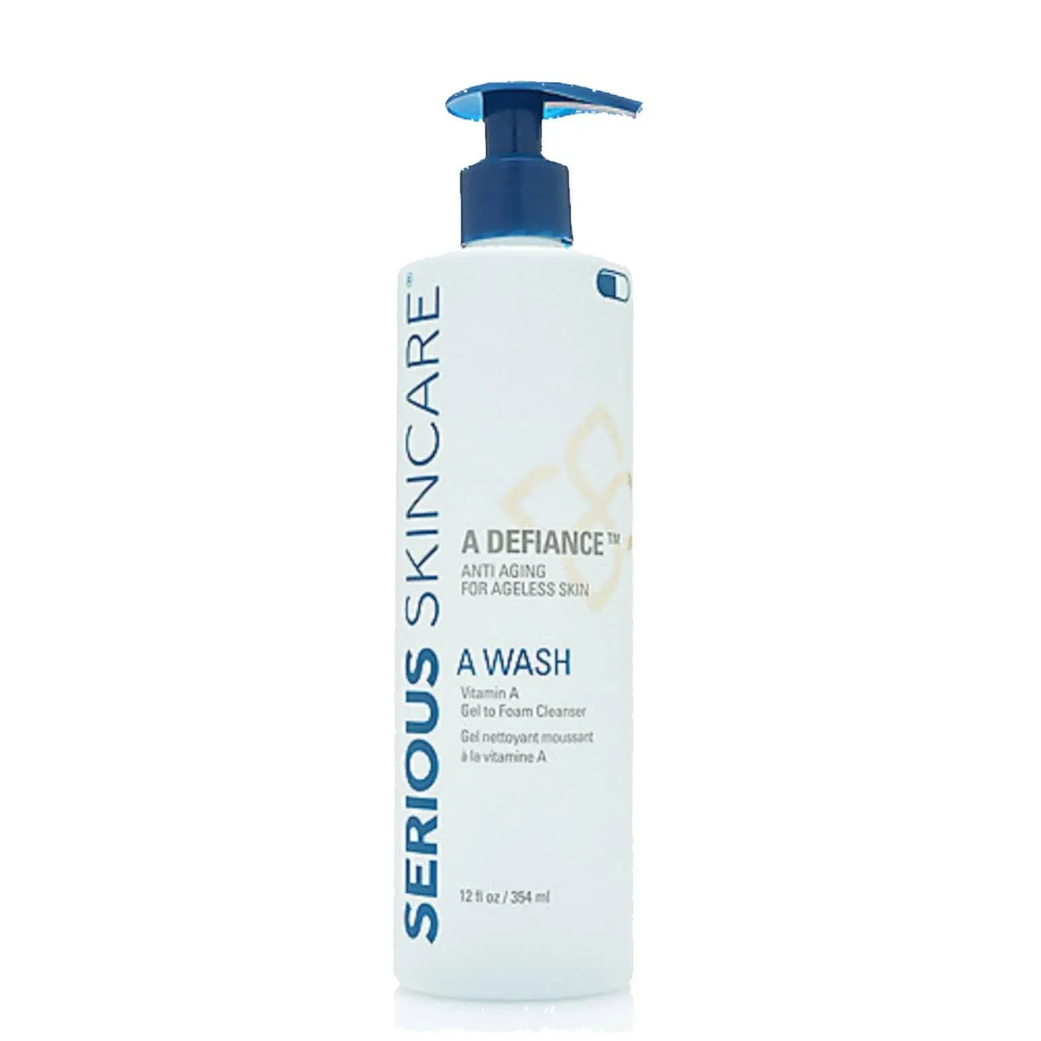 Serious Skincare - A Defiance Retinol Resurfacing Face Wash - Refining Enzyme Gel to Foam Facial Cleanser - Makeup Removal - Anti-Aging AHA - Hydrating - Skin Clarifying Botanicals - 12 Fl. Oz.