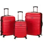 Rockland Red Melbourne 3 Piece Luggage Set