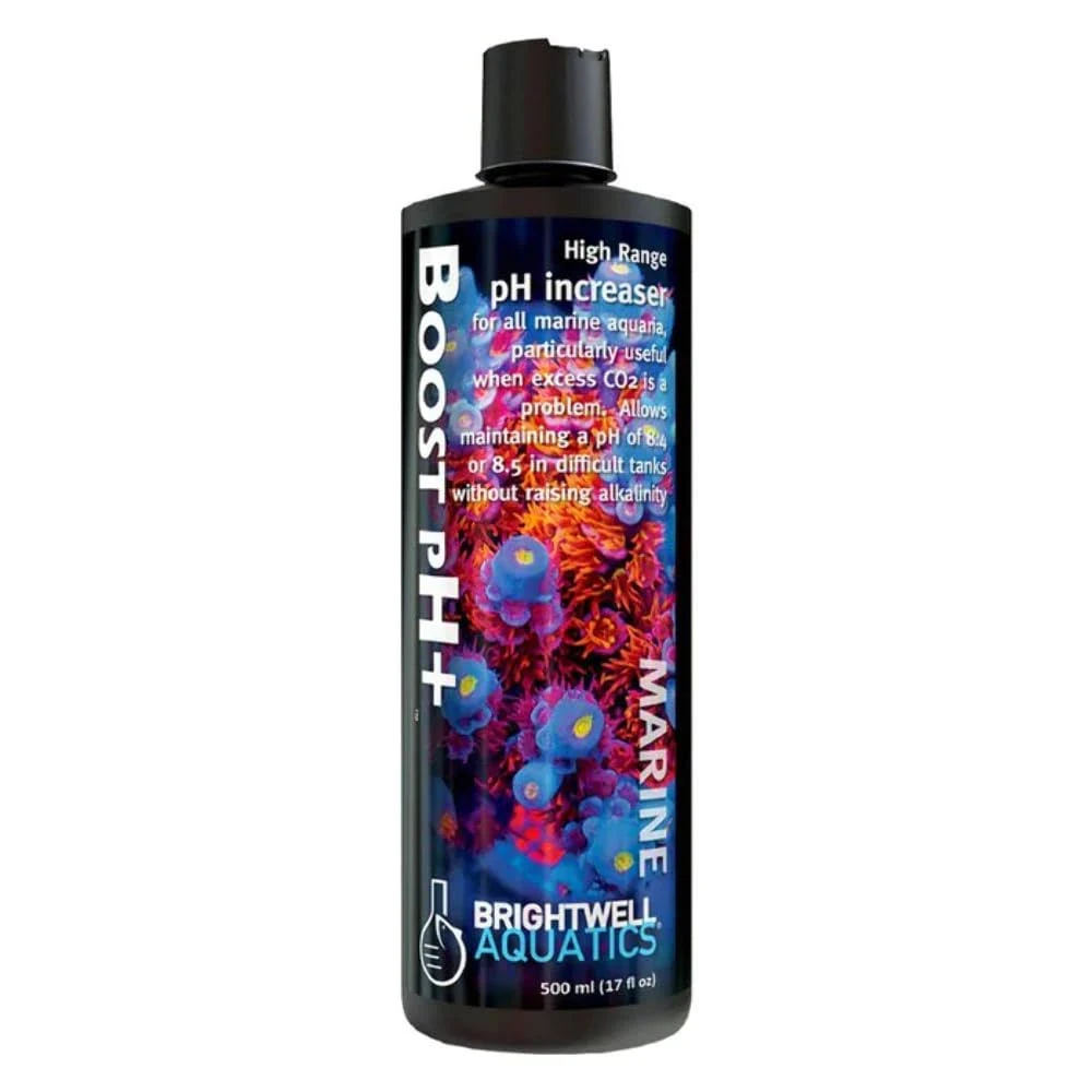 Brightwell Aquatics boost ph+, 2 Liters. Ph increaser for difficult aquariums and those with high CO2 levels, can maintain up to 8.5 pH