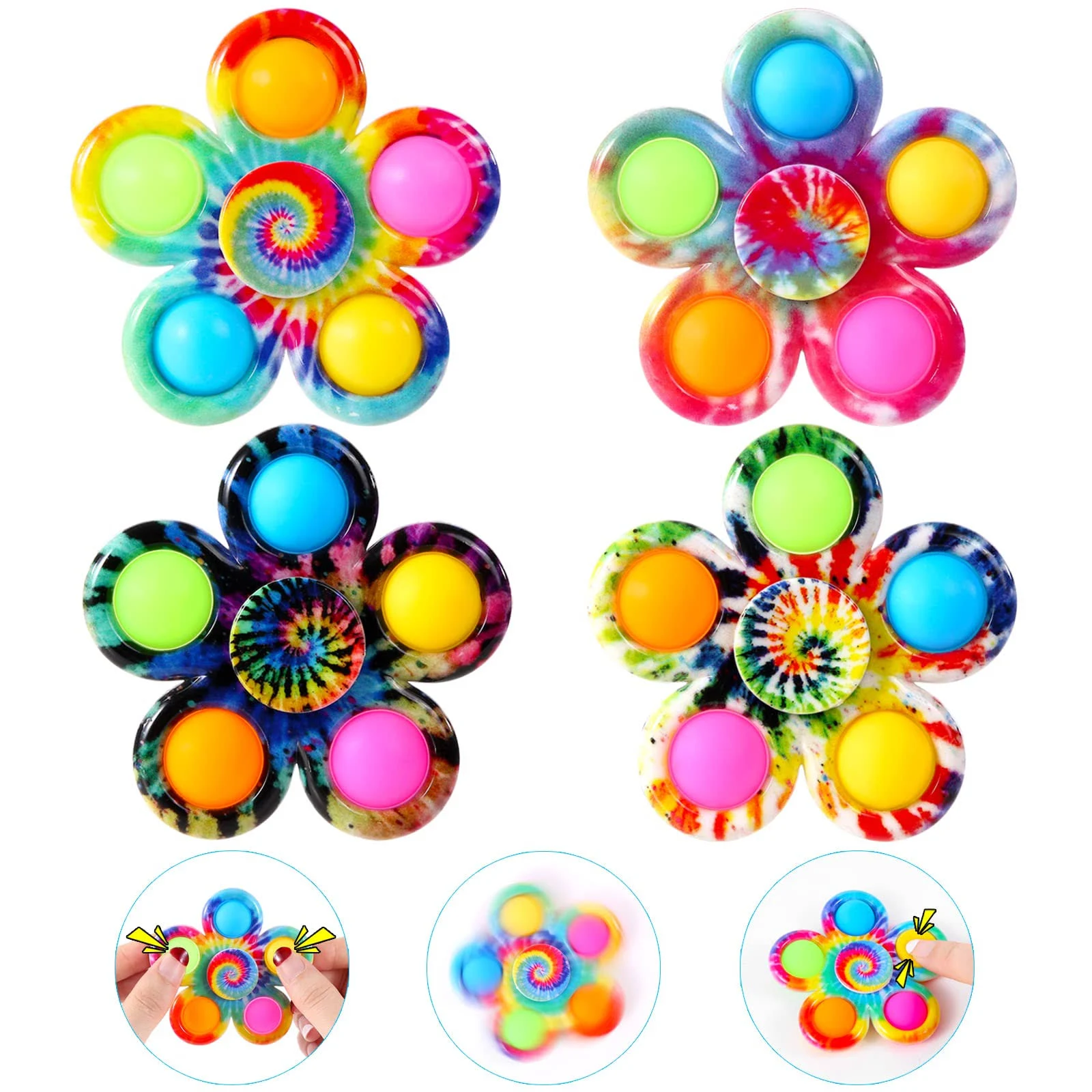 Goheyi Pop Fidget Spinner Toys 4 Pack