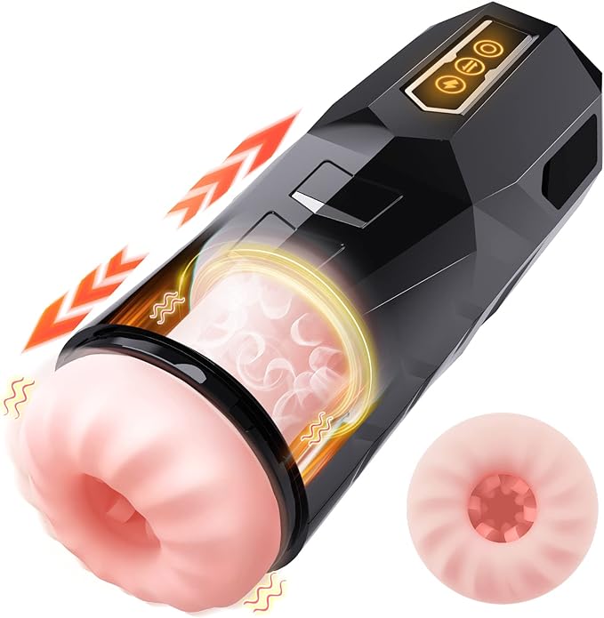 Automatic Male Masturbator Sex Toys - 2023 Upgraded 10 Thrusting & 9 Vibration Hands Free Masturbators Men Sex Toy, Male Adult Toys with 3D Textured Sleeve, Super Soft & Ultra Quiet