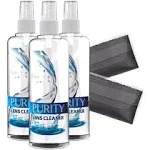 Purity Eyeglass Lens Cleaner Kit - 3 x 8oz Lens Cleaner Spray Bottle + 2 Microfi