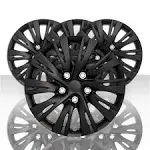 Set of 4 15" 10 Split Spoke Wheel Covers - Gloss Black