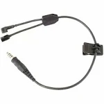 Y-Cable Boom Harness Assembly, compatible with Peltor Comtac