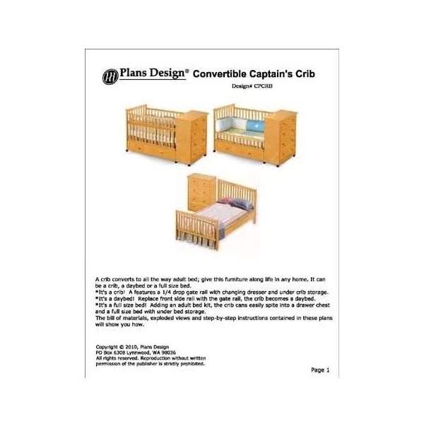 Convertible Captain's Crib, Changing Drasser Plans